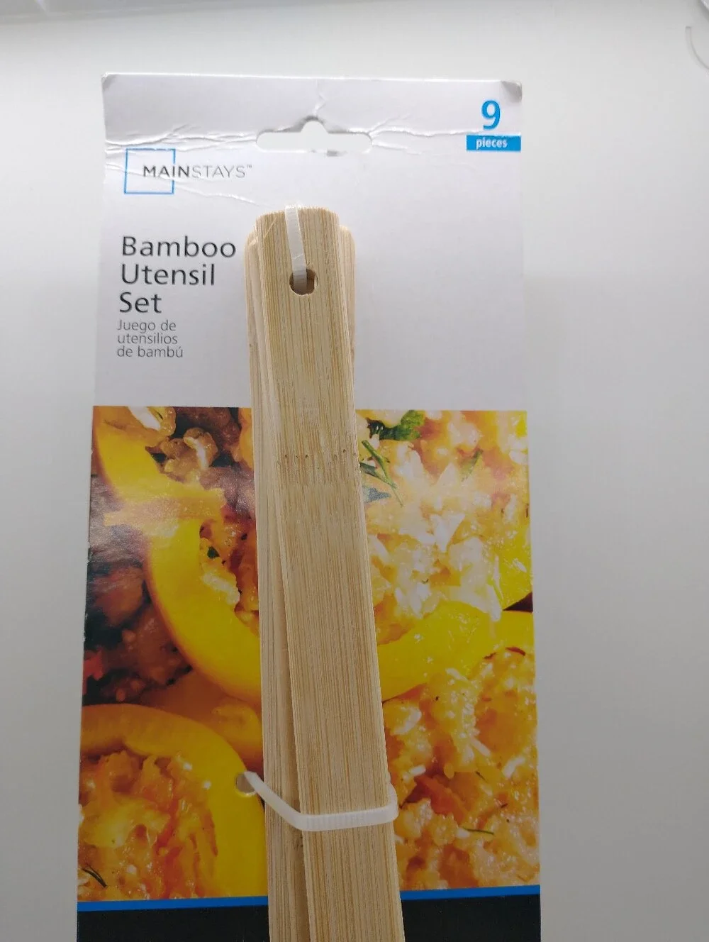 MAINSTAYD Bamboo Utensil Set 9 pieces